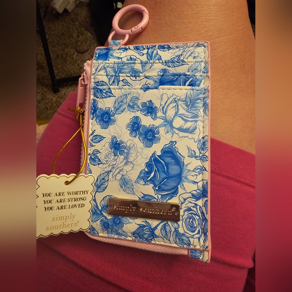 Simply Southern Pink and Blue Floral Card Holder